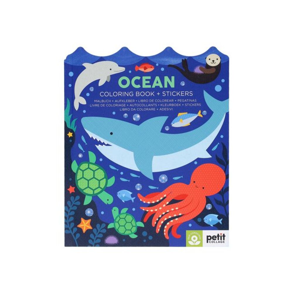 Ocean Coloring Book + Stickers -- Petit Collage